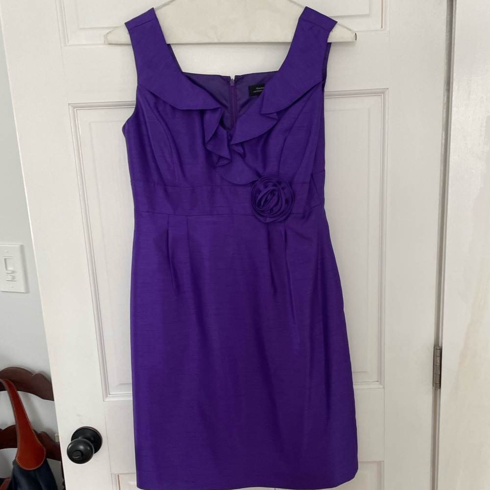 Chic Purple Ruffle Mini Dress